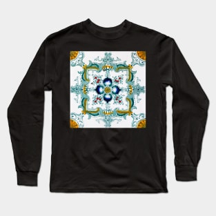 Victorian Wall Tiles Pattern Long Sleeve T-Shirt